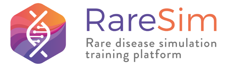 Logo de RareSim - Rare Disease simulation training platform